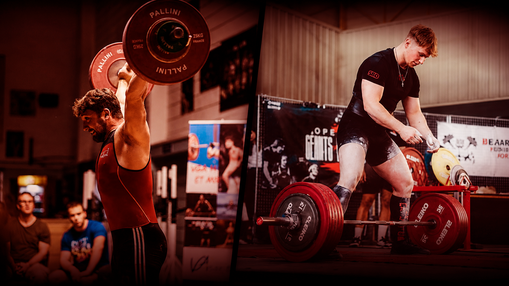 Deux athlètes pratiquant l'haltérophilie et la musculation lors de la formation DEJEPS HMFA à EuroFitness.